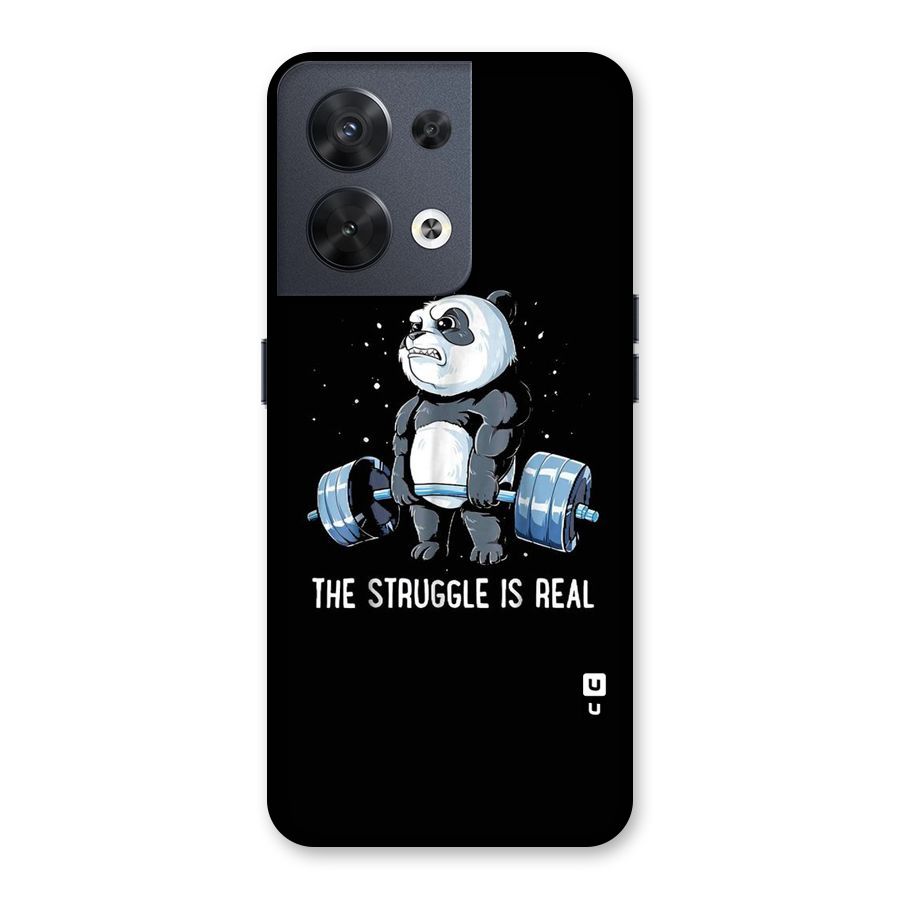 Struggle is Real Panda Back Case for Oppo Reno8 5G