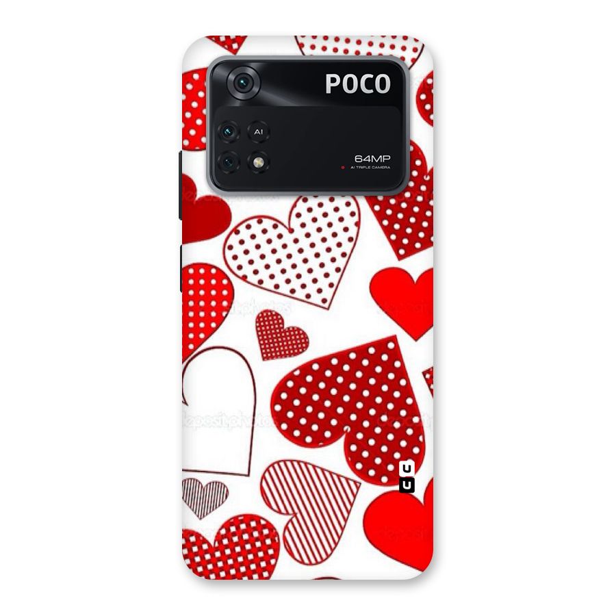 Style Hearts Back Case for Poco M4 Pro 4G