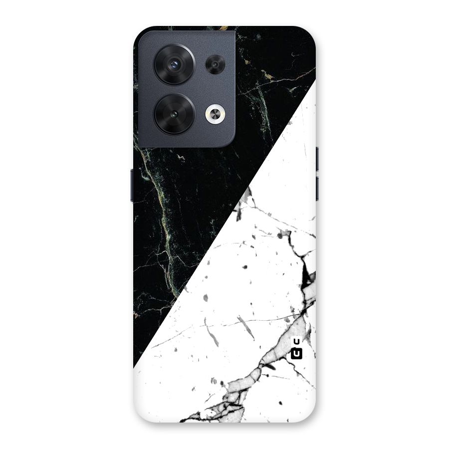 Stylish Diagonal Marble Back Case for Oppo Reno8 5G