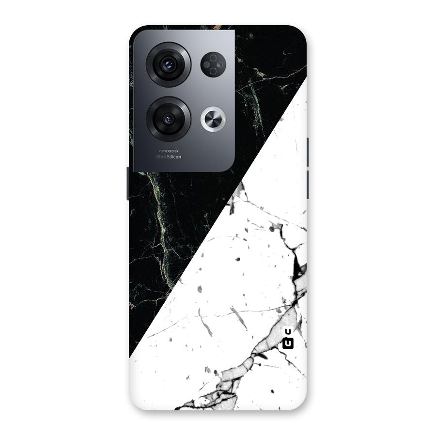Stylish Diagonal Marble Back Case for Oppo Reno8 Pro 5G