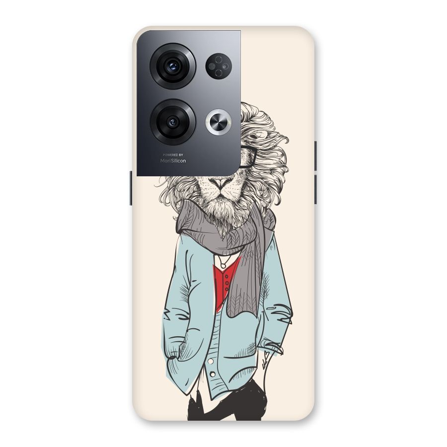 Stylish Lion Back Case for Oppo Reno8 Pro 5G