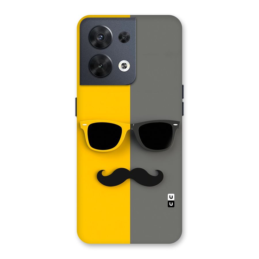 Sunglasses and Moustache Back Case for Oppo Reno8 5G