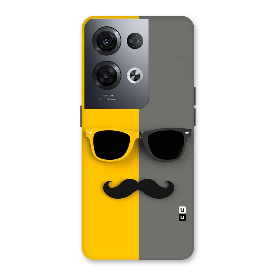 Sunglasses and Moustache Back Case for Oppo Reno8 Pro 5G