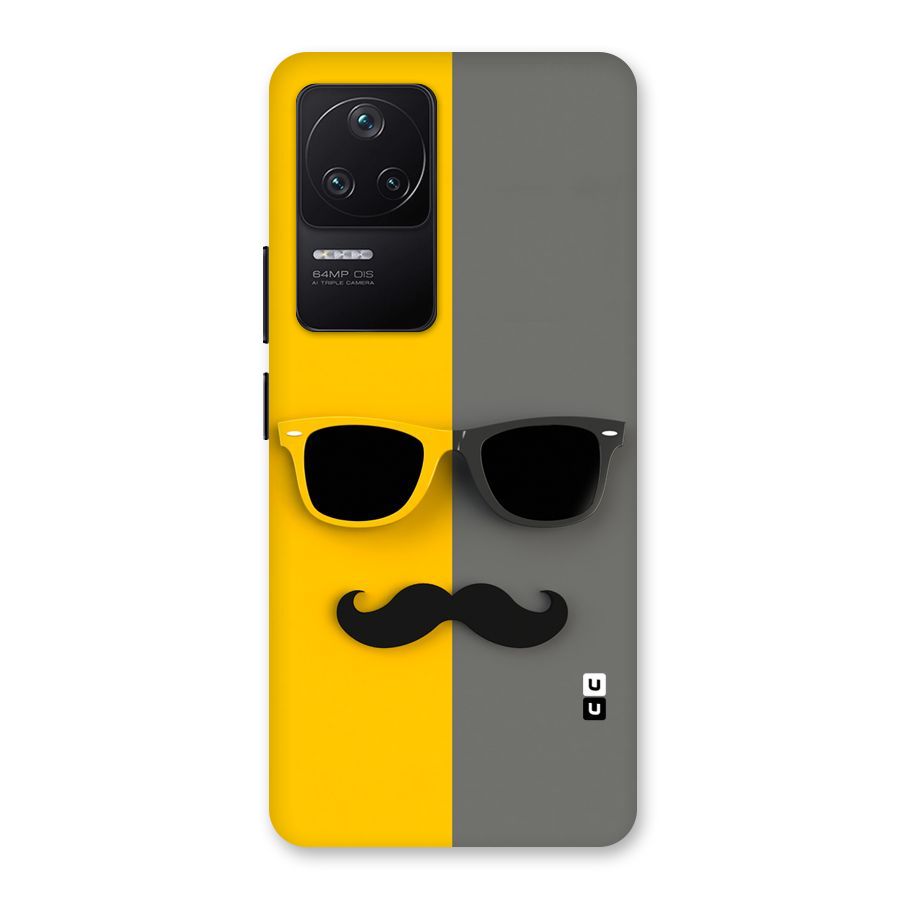 Sunglasses and Moustache Back Case for Poco F4 5G