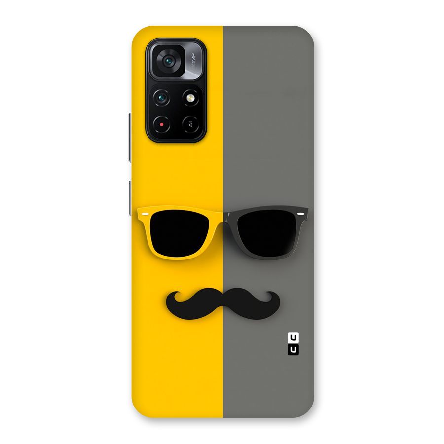 Sunglasses and Moustache Back Case for Poco M4 Pro 5G