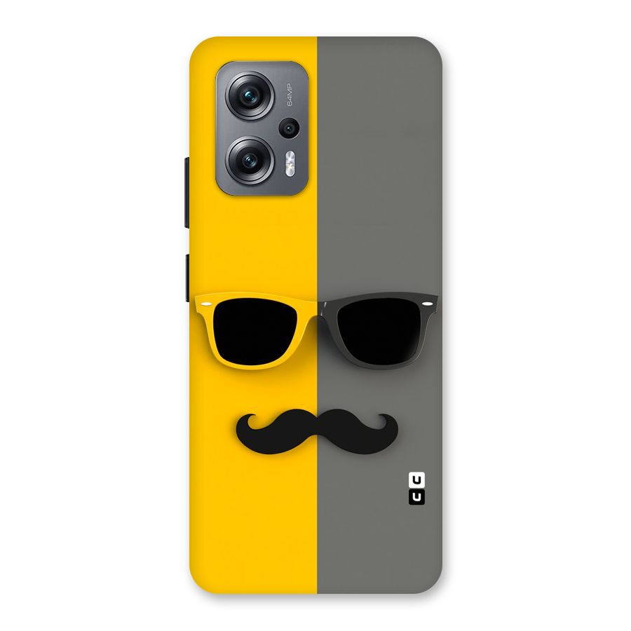 Sunglasses and Moustache Back Case for Redmi K50i