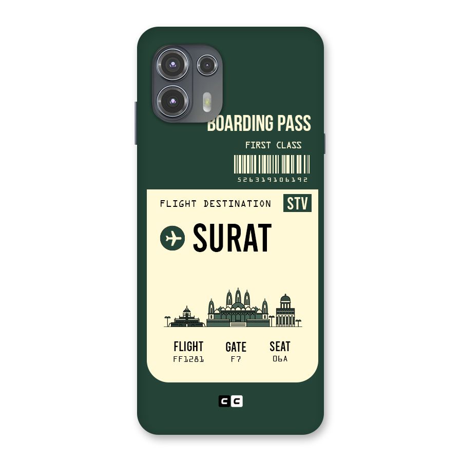 Surat Boarding Pass Back Case for Motorola Edge 20 Fusion