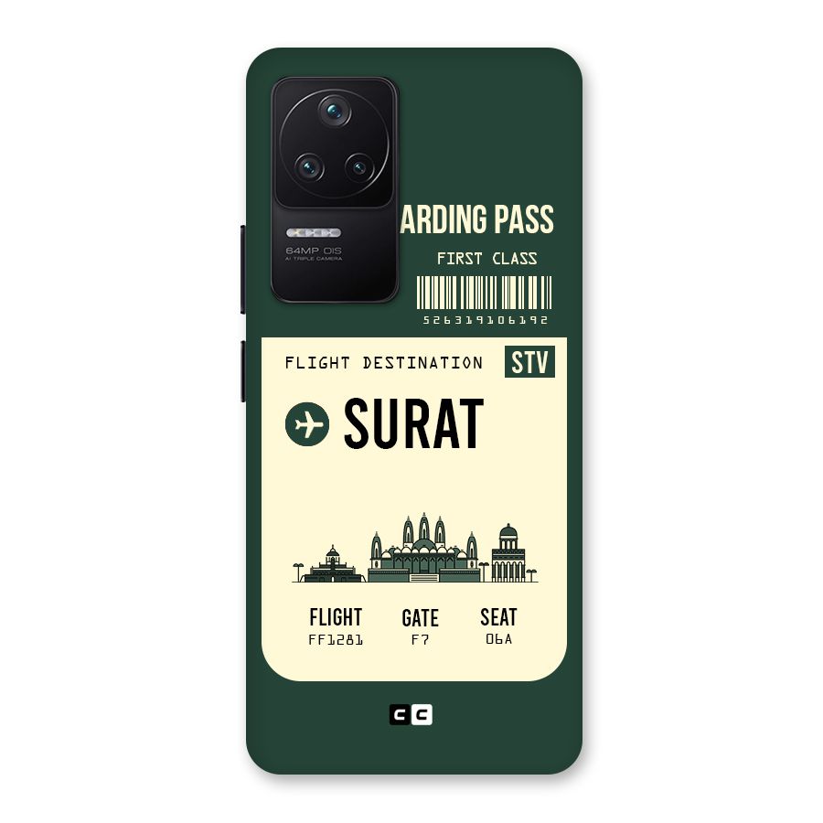 Surat Boarding Pass Back Case for Poco F4 5G