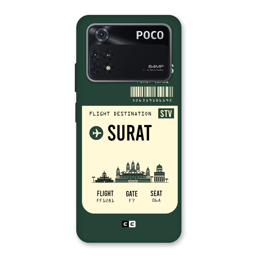 Surat Boarding Pass Back Case for Poco M4 Pro 4G