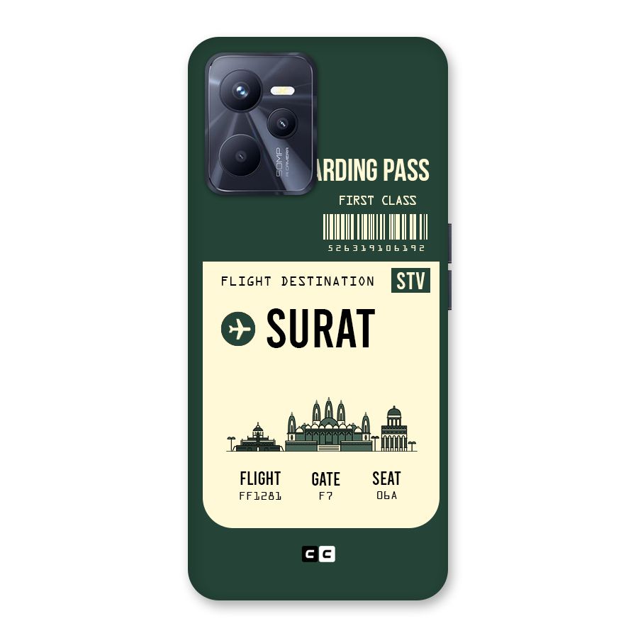 Surat Boarding Pass Back Case for Realme C35