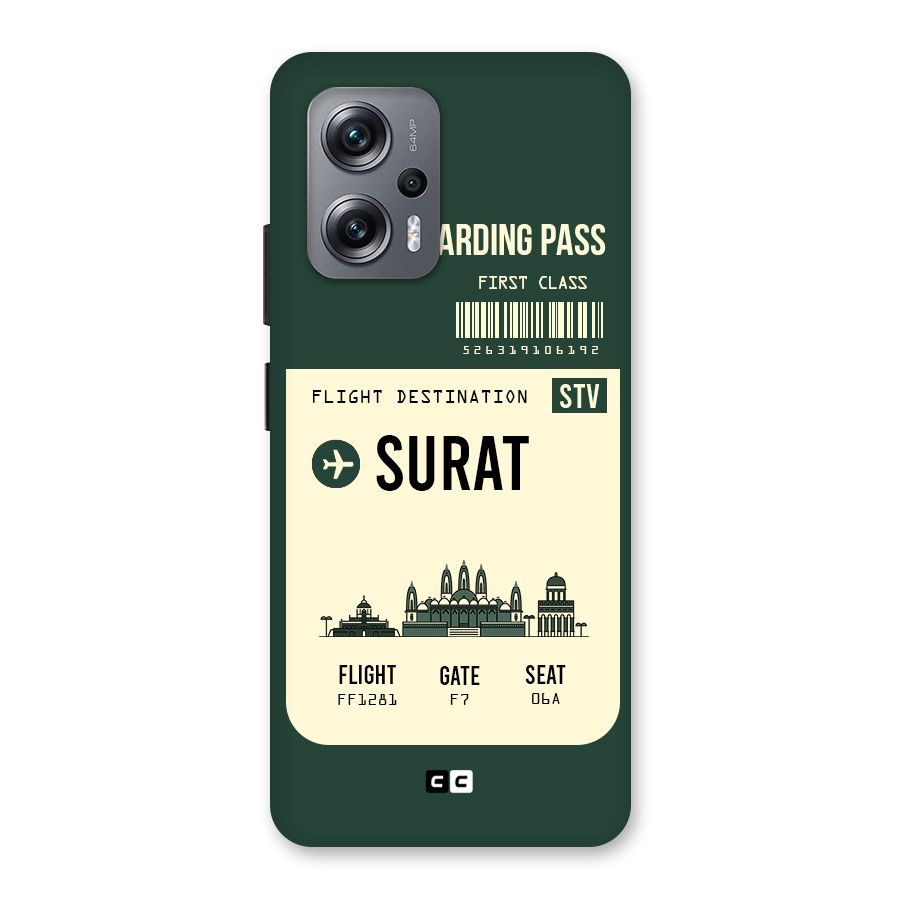 Surat Boarding Pass Back Case for Redmi K50i