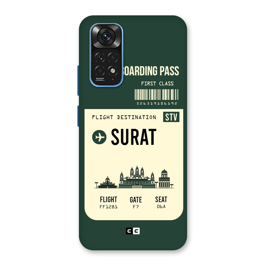 Surat Boarding Pass Back Case for Redmi Note 11S