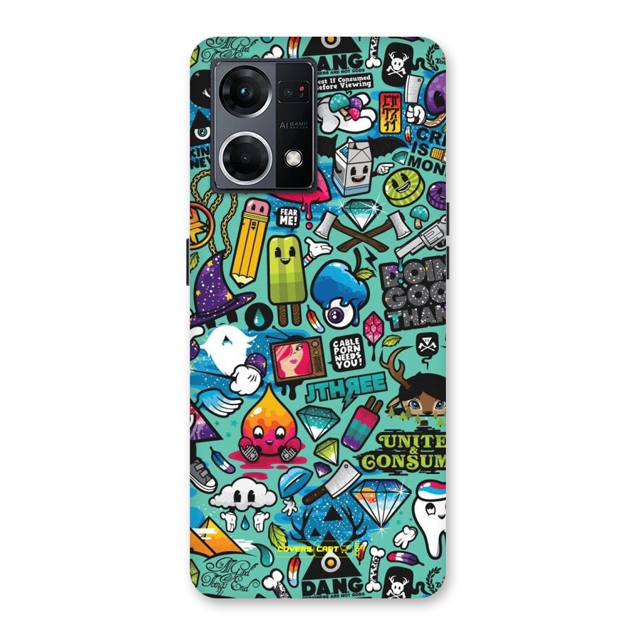 Sweet Candies Glass Back Case for Oppo F21 Pro 5G
