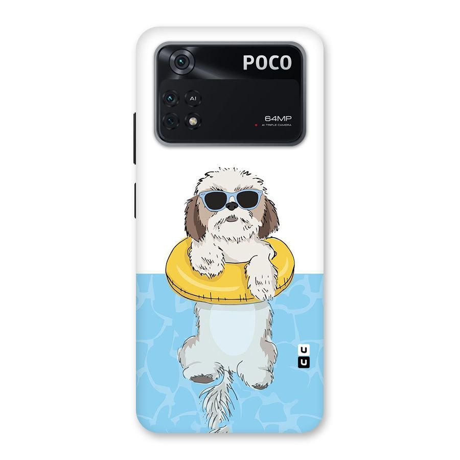Swimming Doggo Back Case for Poco M4 Pro 4G