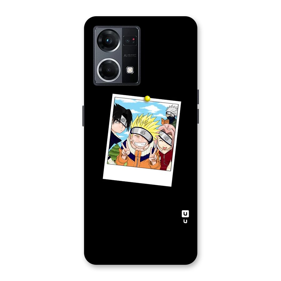 Team Kakashi Cute Glass Back Case for Oppo F21 Pro 5G