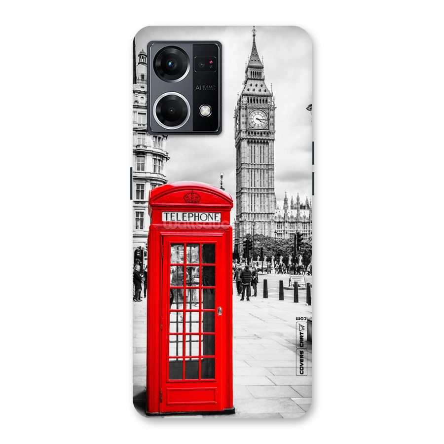 Telephone Booth Glass Back Case for Oppo F21 Pro 5G
