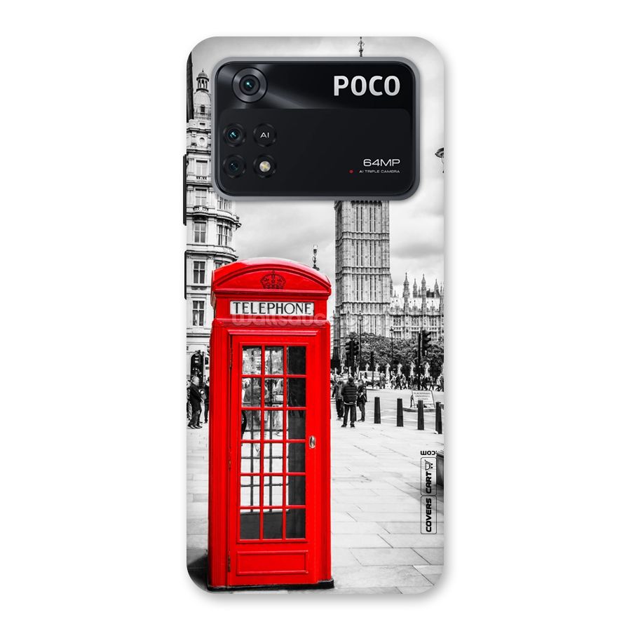Telephone Booth Back Case for Poco M4 Pro 4G