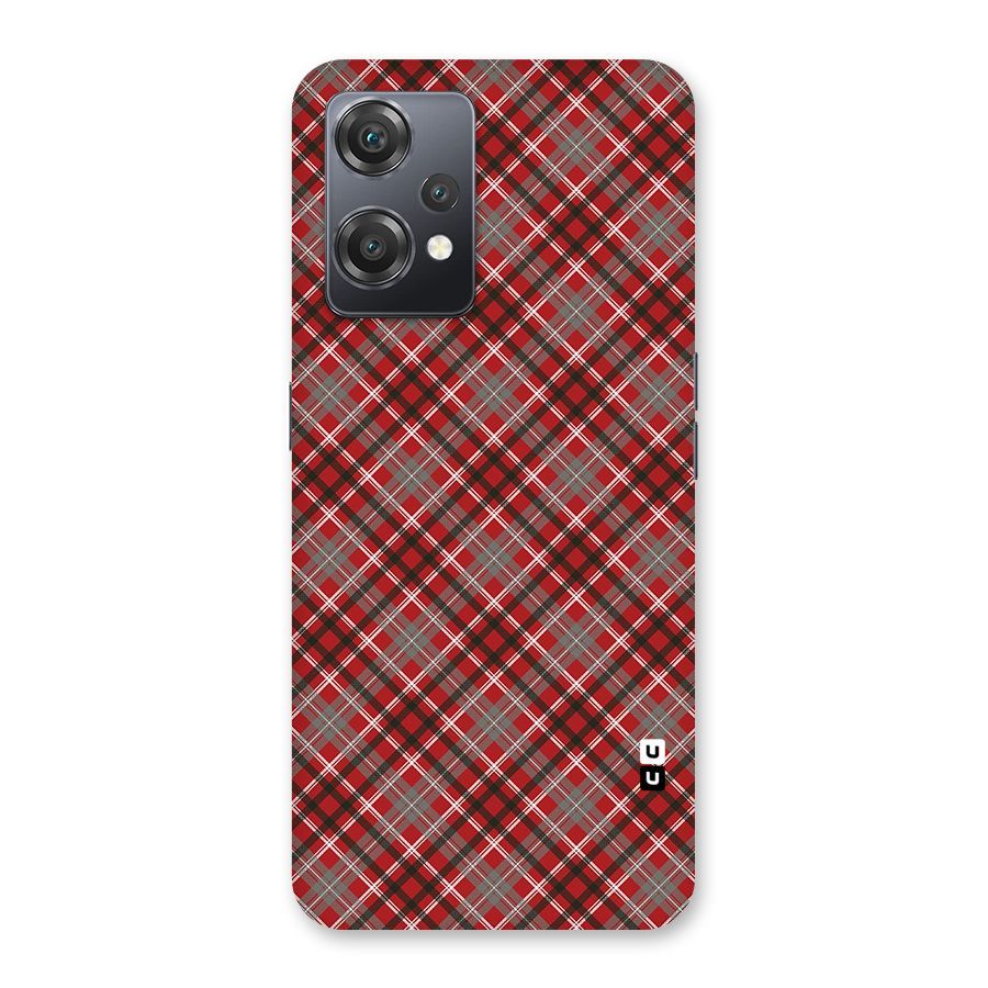 Textile Check Pattern Back Case for OnePlus Nord CE 2 Lite 5G