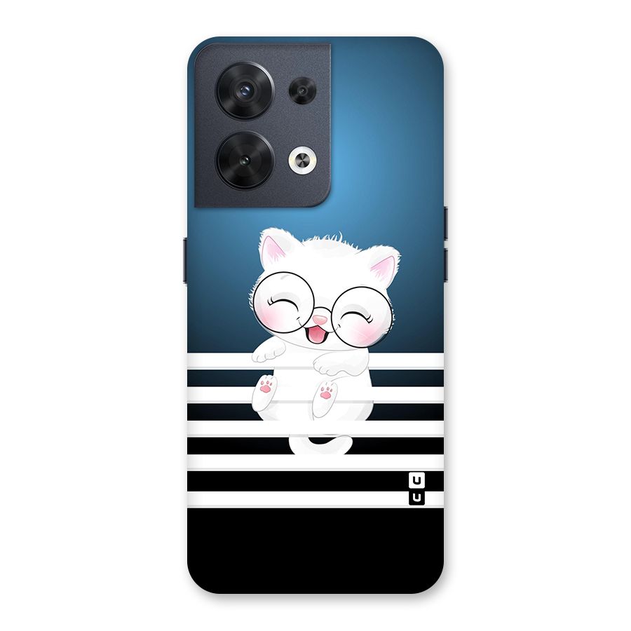 The Cat on Stripes Back Case for Oppo Reno8 5G