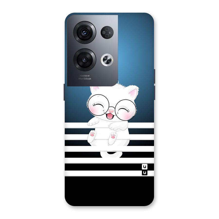 The Cat on Stripes Back Case for Oppo Reno8 Pro 5G