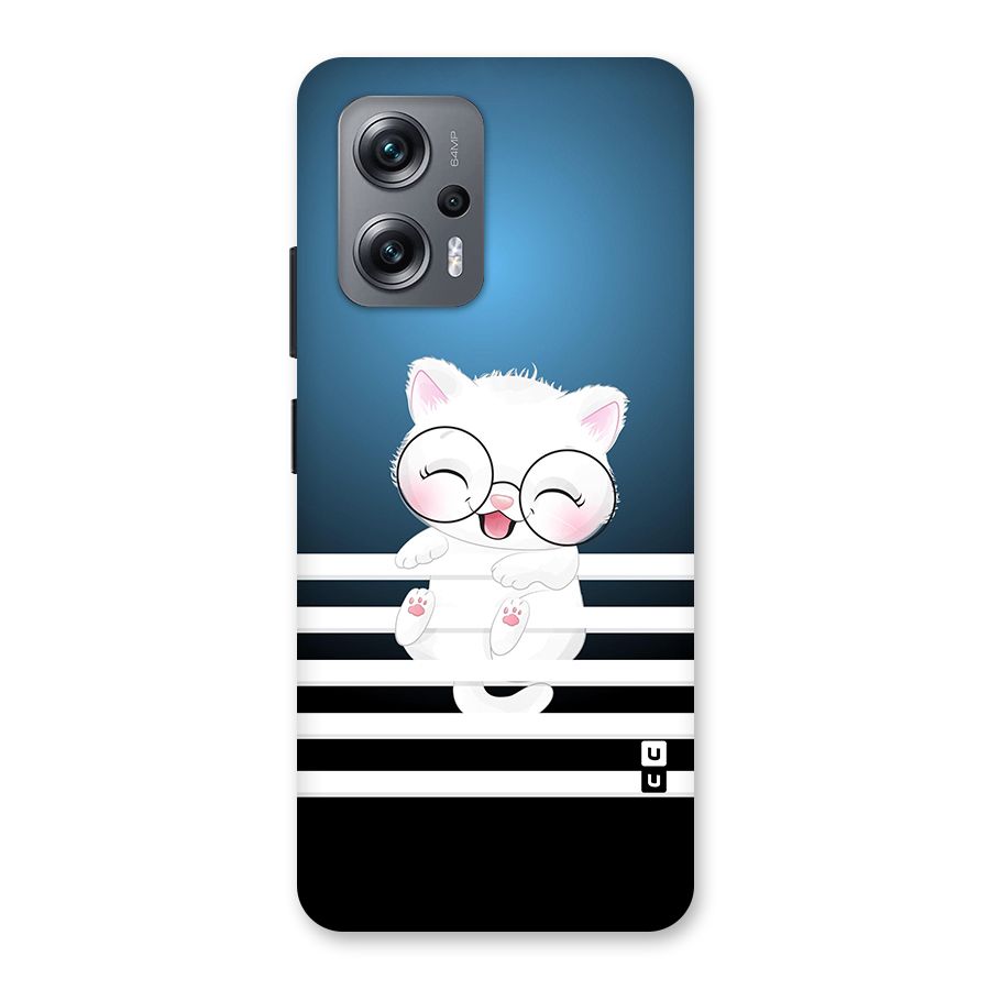 The Cat on Stripes Back Case for Redmi K50i