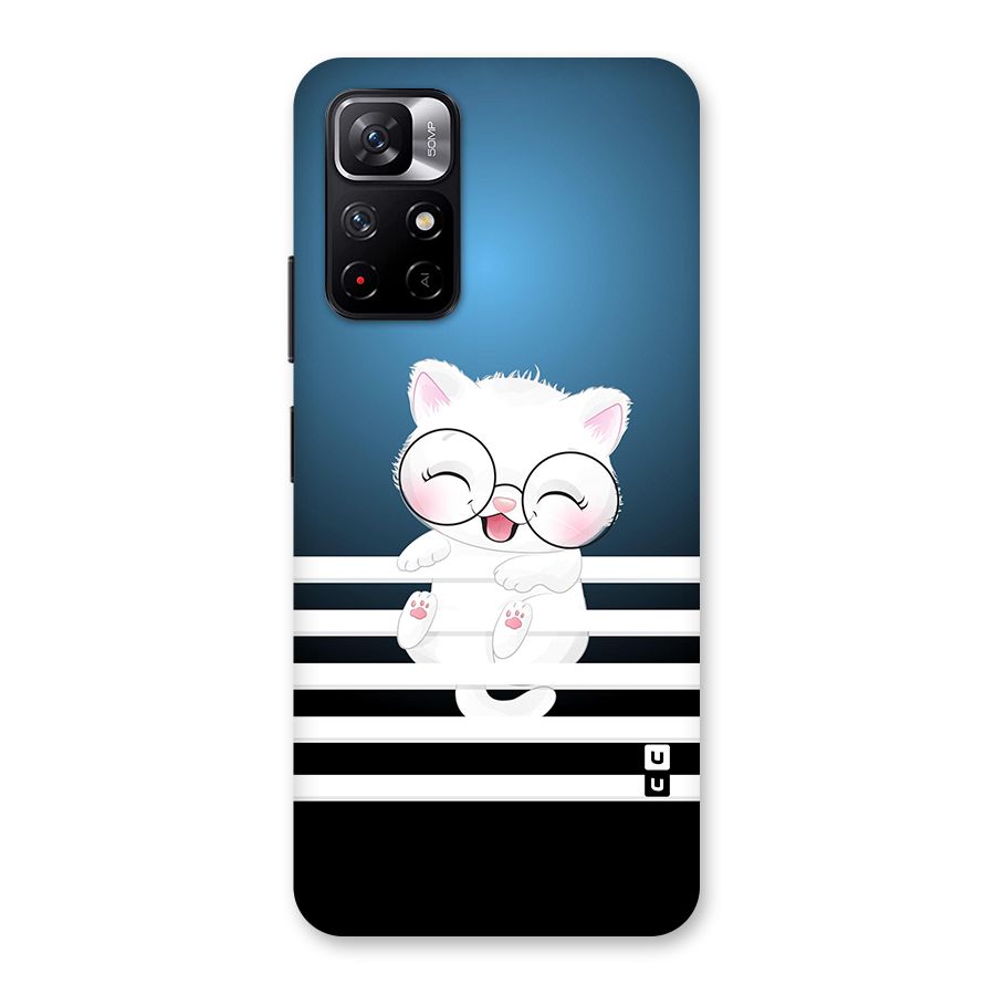 The Cat on Stripes Back Case for Redmi Note 11T 5G