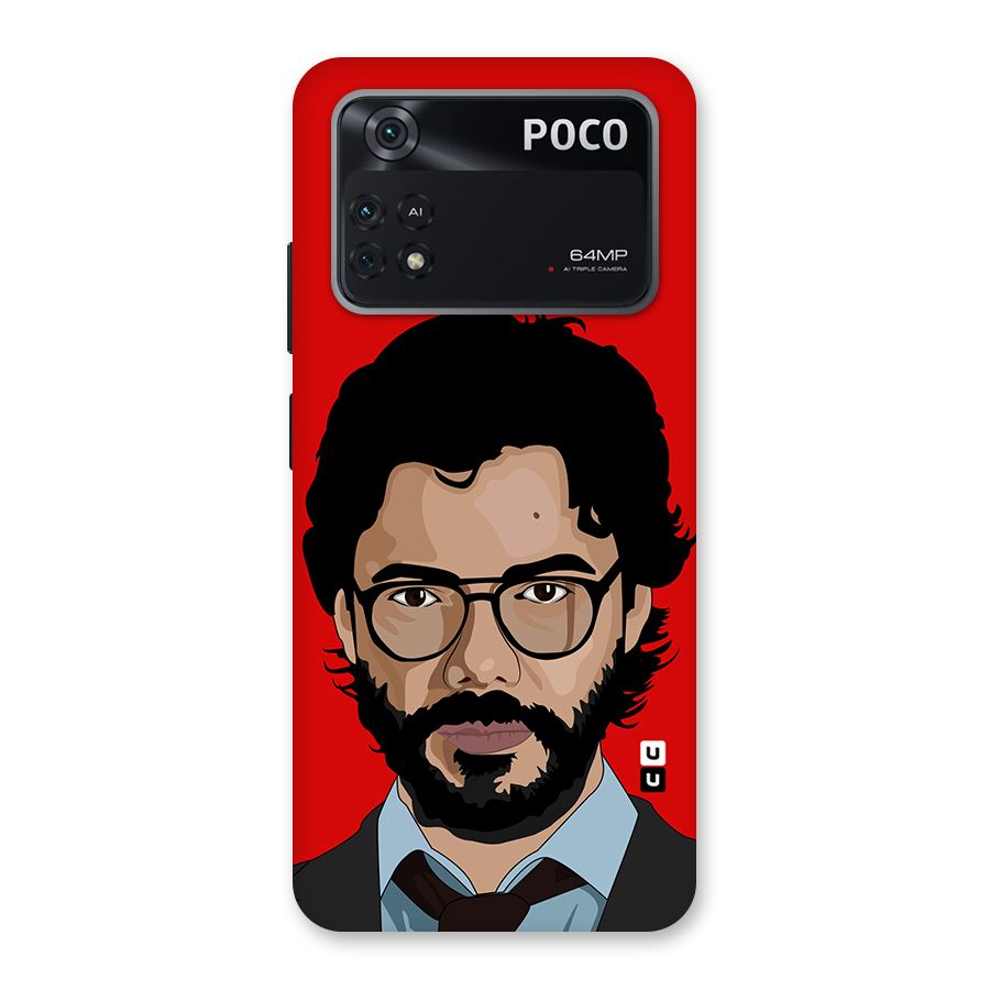 The Professor Illustration Art Back Case for Poco M4 Pro 4G