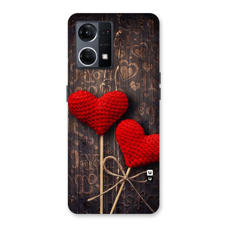 Thread Art Wooden Print Glass Back Case for Oppo F21 Pro 5G