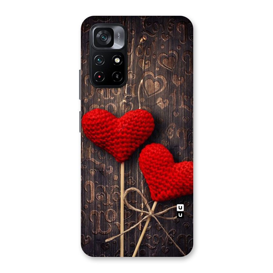 Thread Art Wooden Print Back Case for Poco M4 Pro 5G