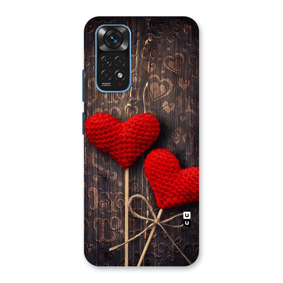 Thread Art Wooden Print Back Case for Redmi Note 11S