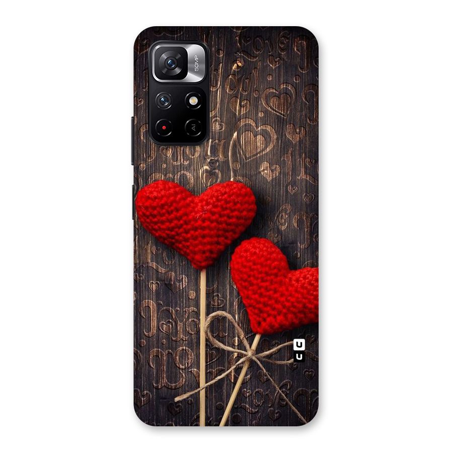 Thread Art Wooden Print Back Case for Redmi Note 11T 5G