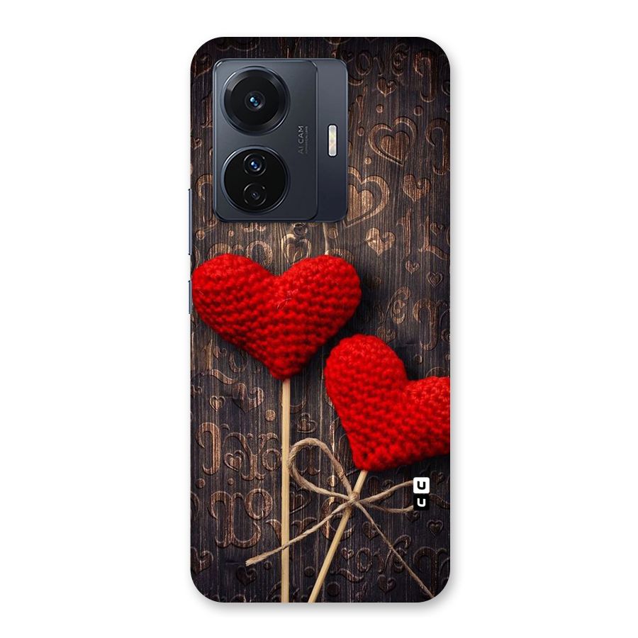 Thread Art Wooden Print Back Case for Vivo T1 Pro