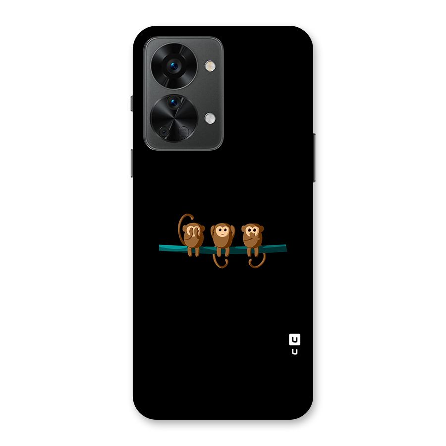 Three Cute Monkeys Back Case for OnePlus Nord 2T