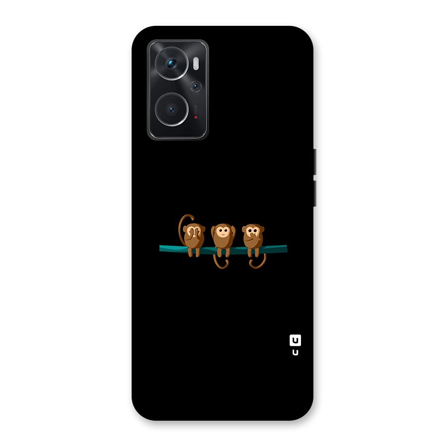 Three Cute Monkeys Back Case for Oppo K10 4G