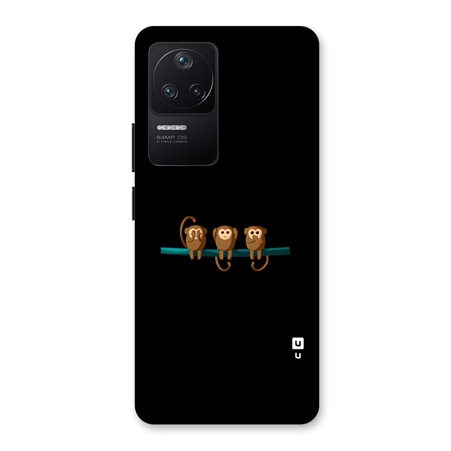 Three Cute Monkeys Back Case for Poco F4 5G