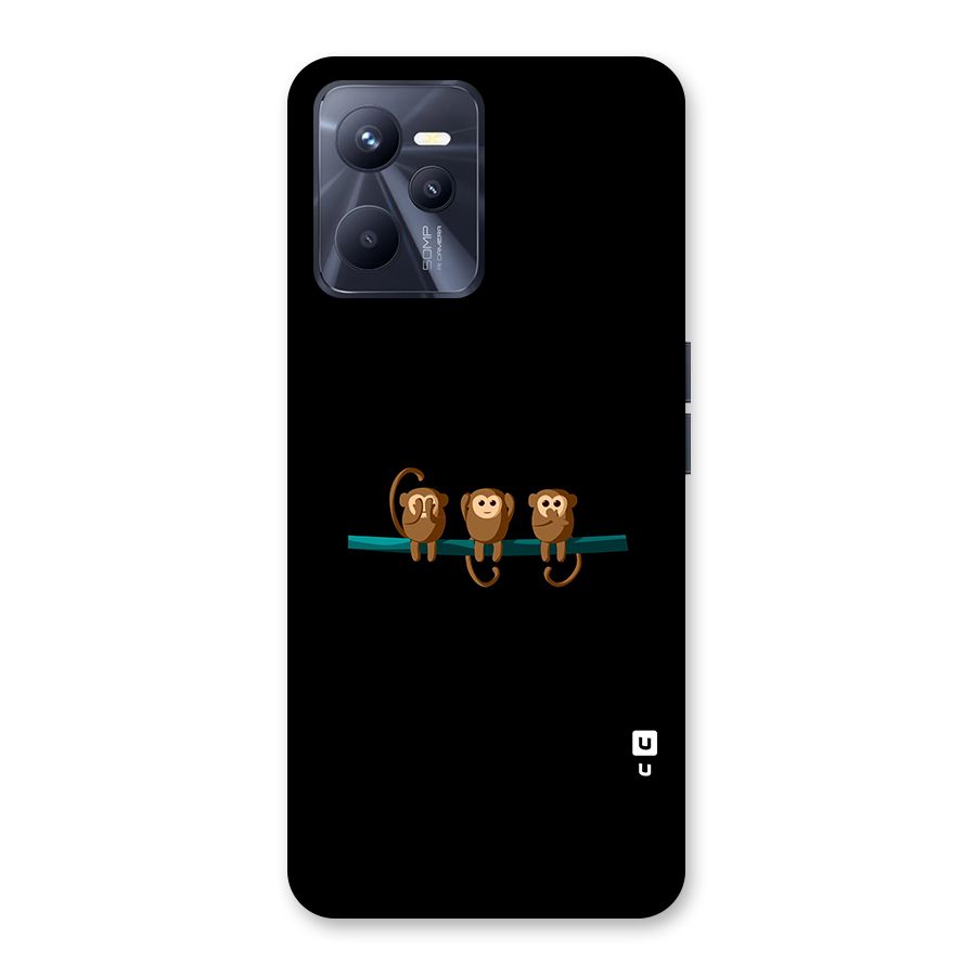 Three Cute Monkeys Back Case for Realme C35