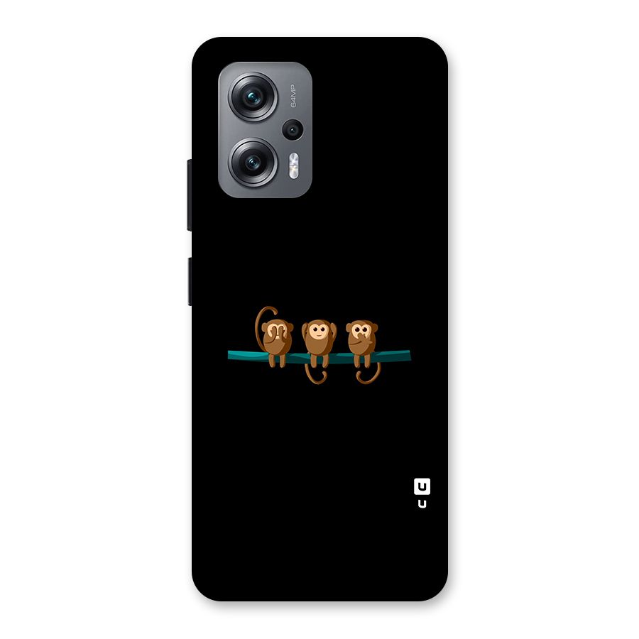 Three Cute Monkeys Back Case for Redmi K50i