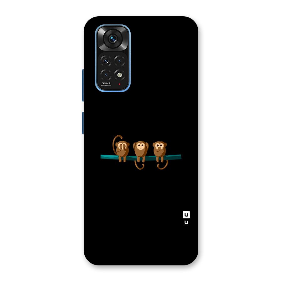 Three Cute Monkeys Back Case for Redmi Note 11S