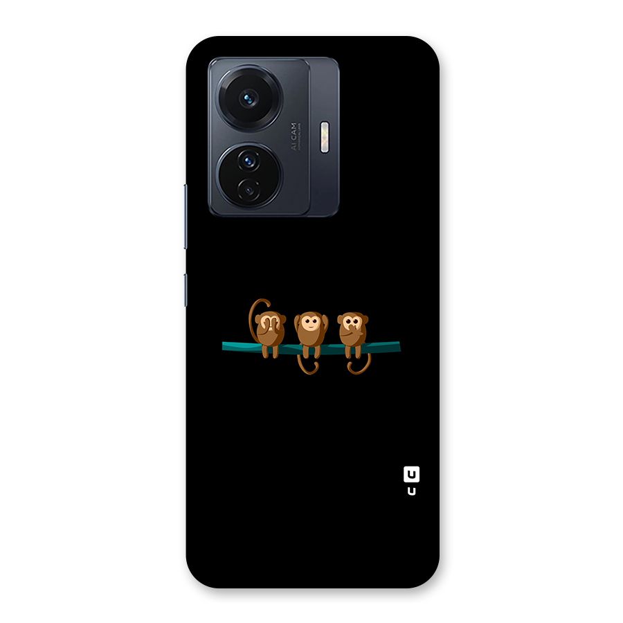 Three Cute Monkeys Back Case for Vivo T1 Pro