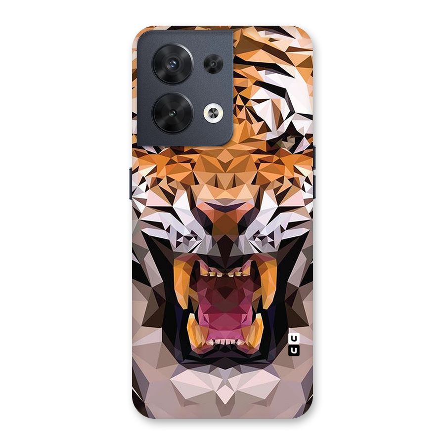 Tiger Abstract Art Back Case for Oppo Reno8 5G