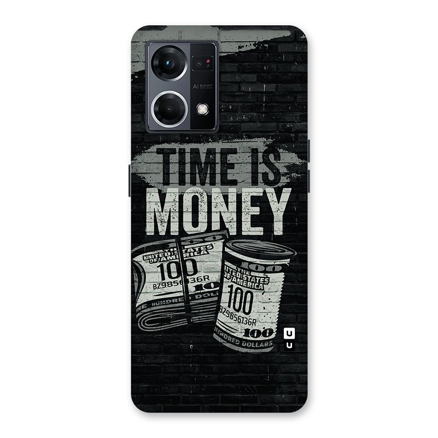 Time Is Money Glass Back Case for Oppo F21 Pro 5G