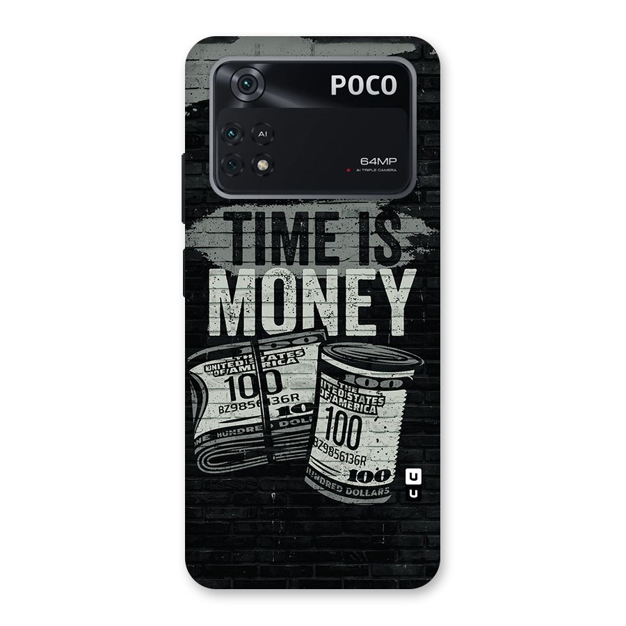 Time Is Money Back Case for Poco M4 Pro 4G