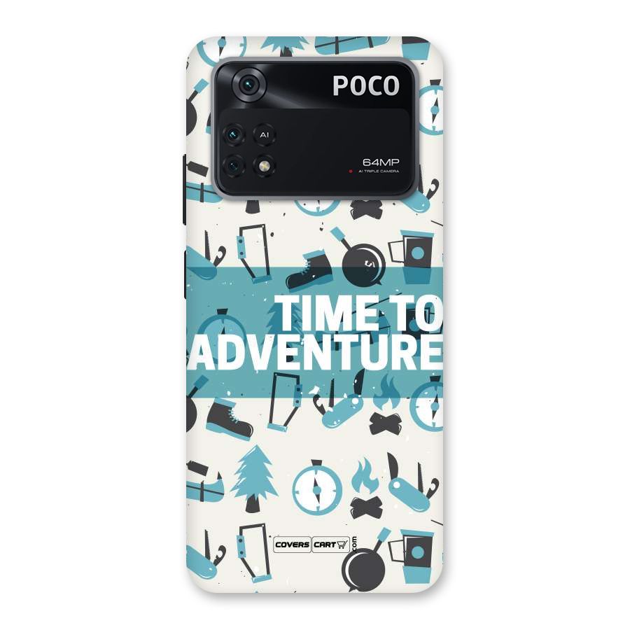 Time To Adventure Blazing Blue Back Case for Poco M4 Pro 4G