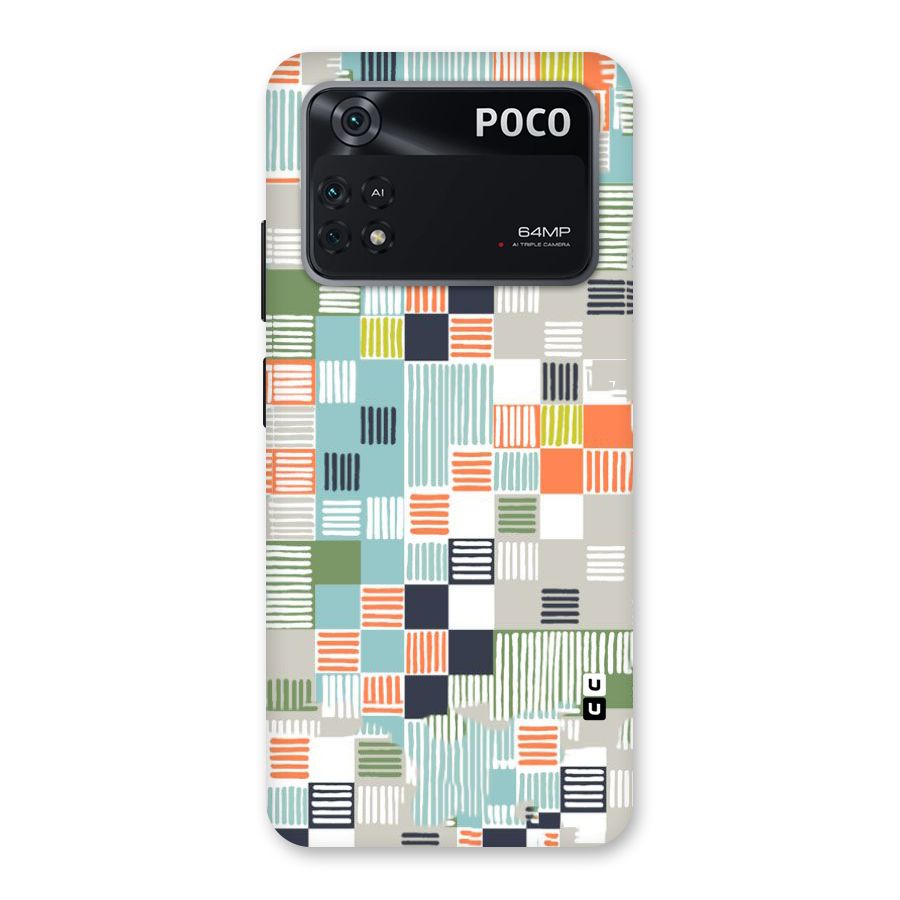 Tiny Boxes Stripes Back Case for Poco M4 Pro 4G