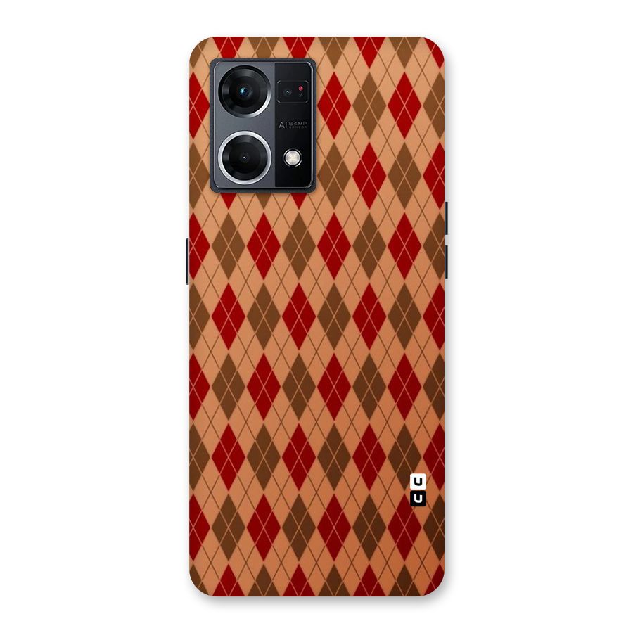 Tiny Checks Diamond Glass Back Case for Oppo F21 Pro 5G