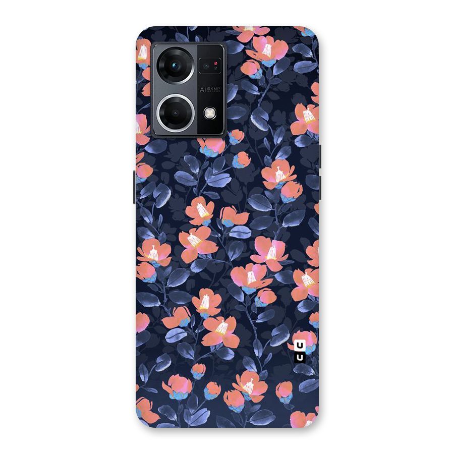 Tiny Peach Flowers Glass Back Case for Oppo F21 Pro 5G