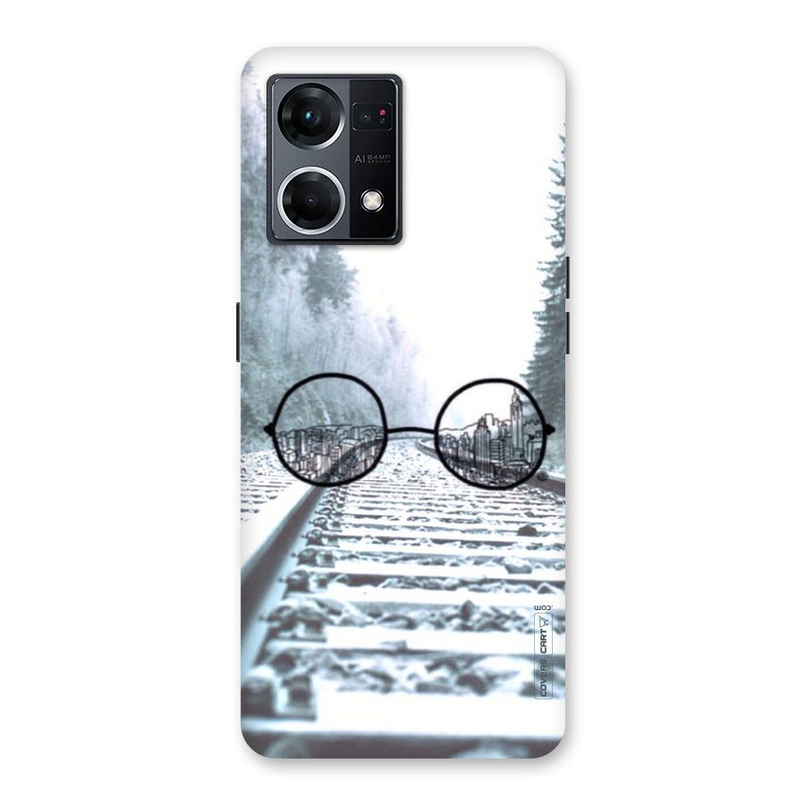 Tracks And Specs Glass Back Case for Oppo F21 Pro 5G