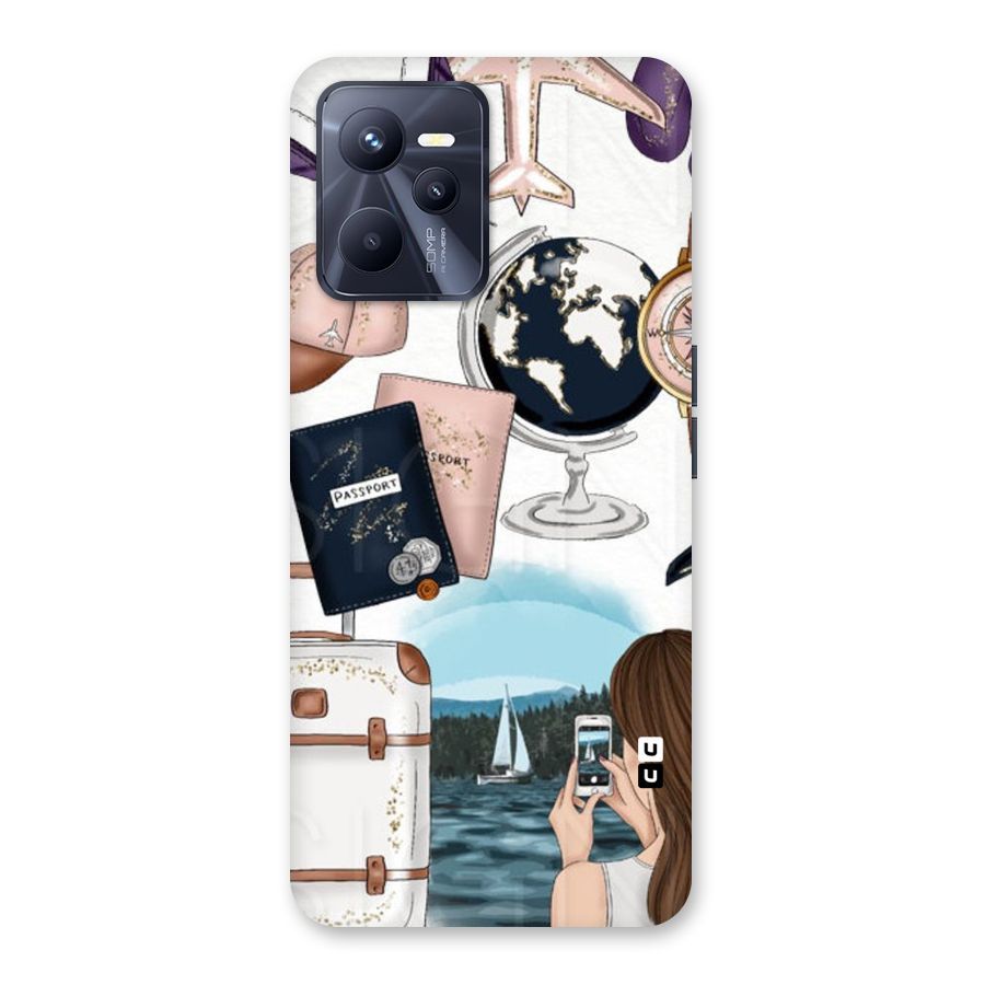 Travel Diaries Back Case for Realme C35