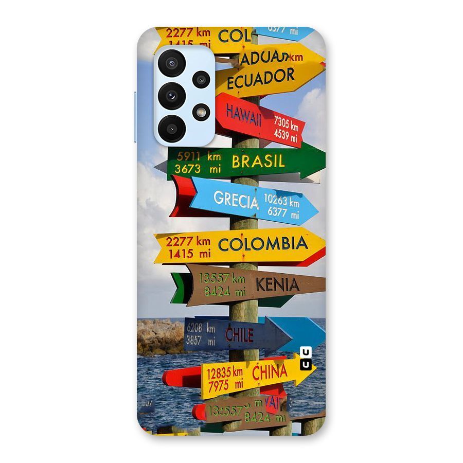 Travel Directions Back Case for Galaxy A23
