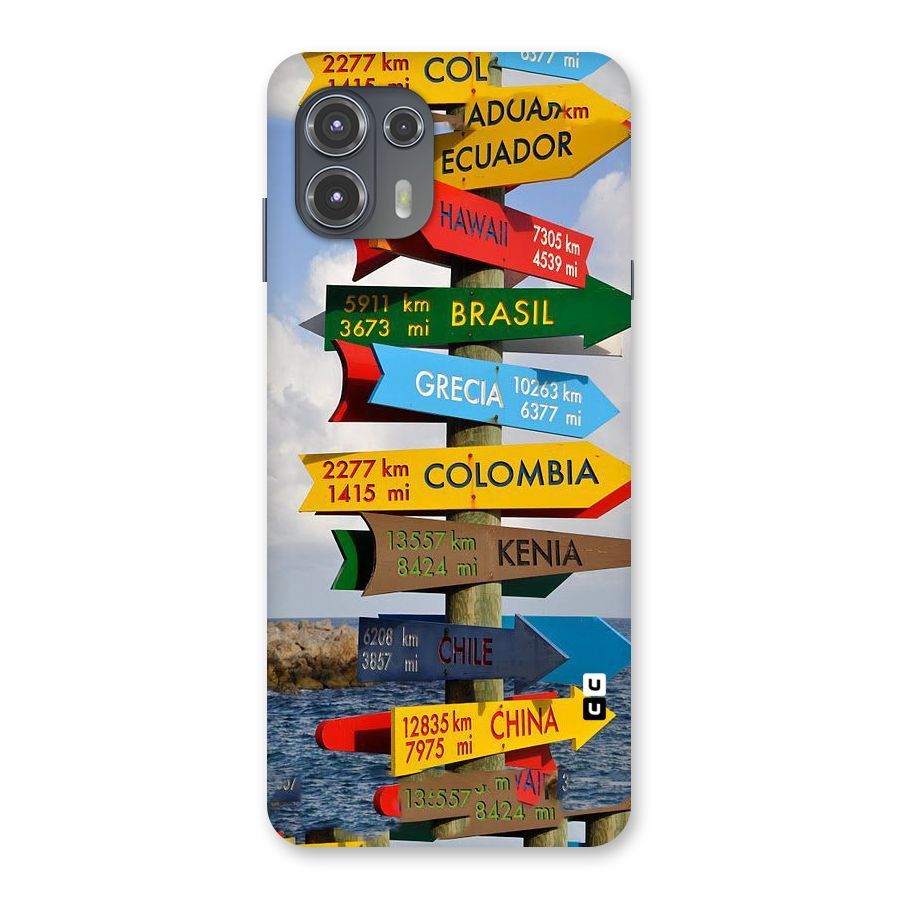 Travel Directions Back Case for Motorola Edge 20 Fusion